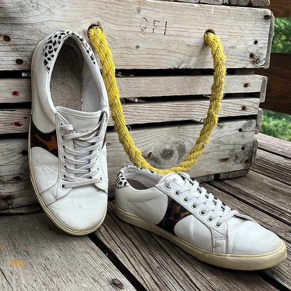 Celine Triomphe TRO1L Animal Print Sneakers Size 40 (US 9.5) - Picture 3 of 15